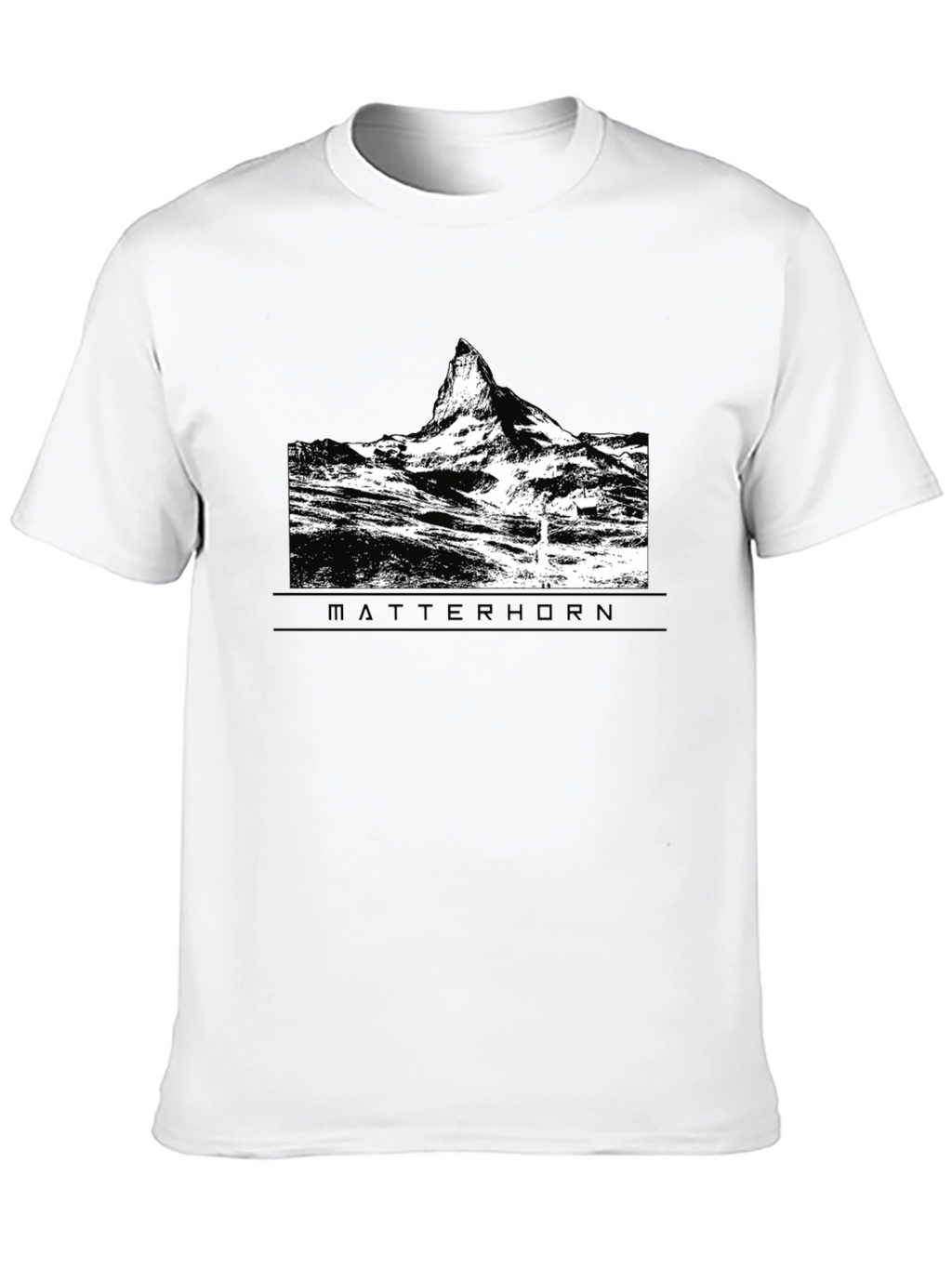 Matterhorn Mountain Graphic Tee - Black Cotton T-Shirt