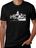 Matterhorn Mountain Graphic Tee - Black Cotton T-Shirt