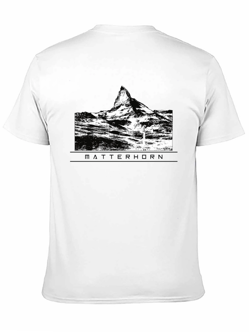 Matterhorn Mountain Graphic Tee - Black Cotton T-Shirt