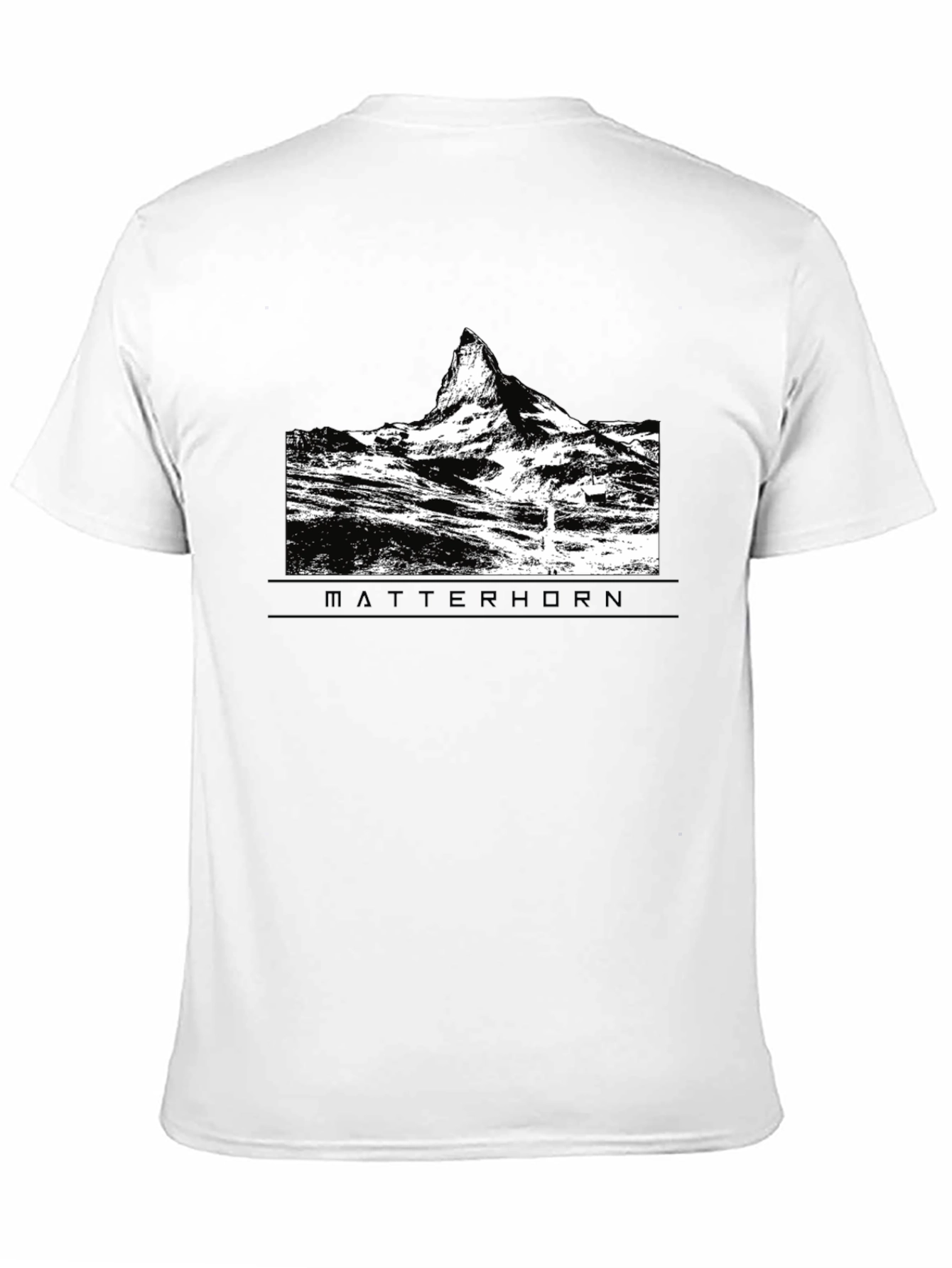 Matterhorn Mountain Graphic Tee - Black Cotton T-Shirt