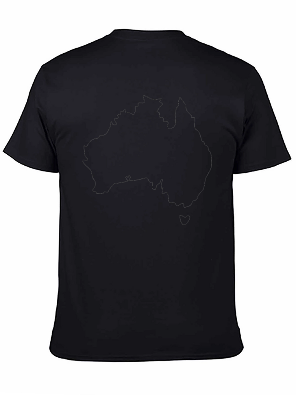 Australia Map T-Shirt - Black Graphic Tee