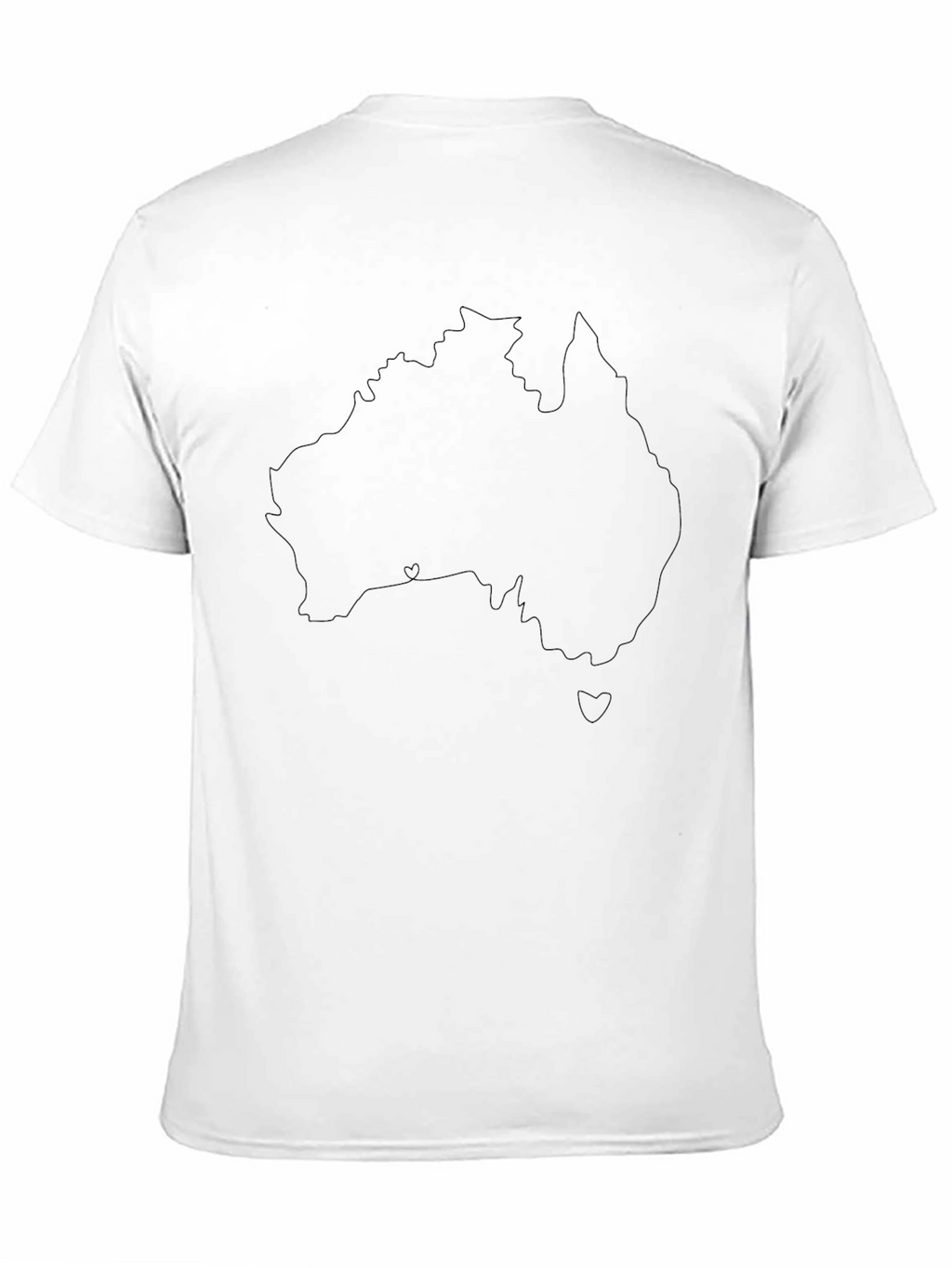 Australia Map T-Shirt - Black Graphic Tee