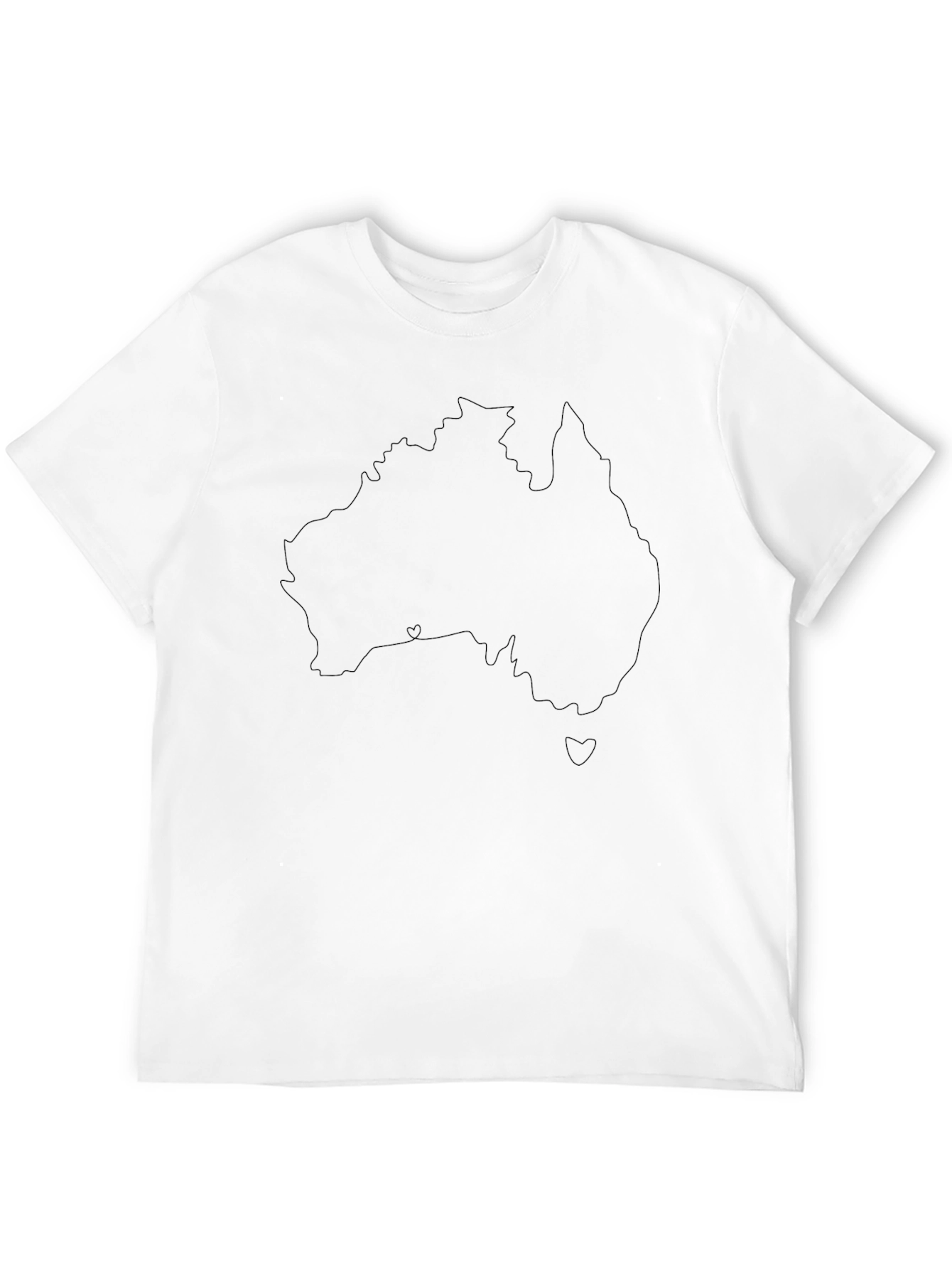 Australia Map T-Shirt - Black Graphic Tee