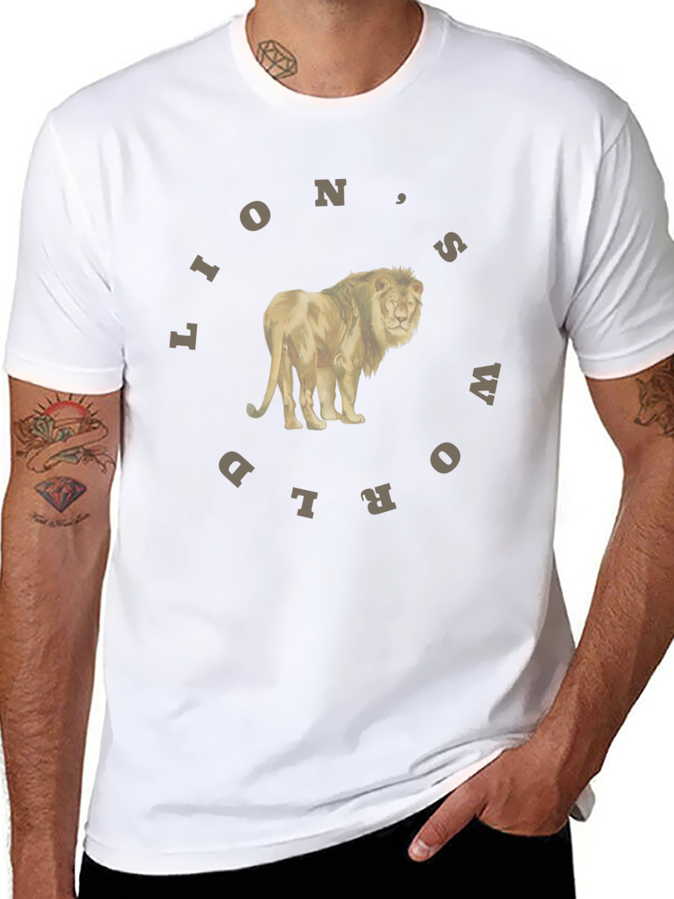 Lion World Graphic T-Shirt - Unisex Tee