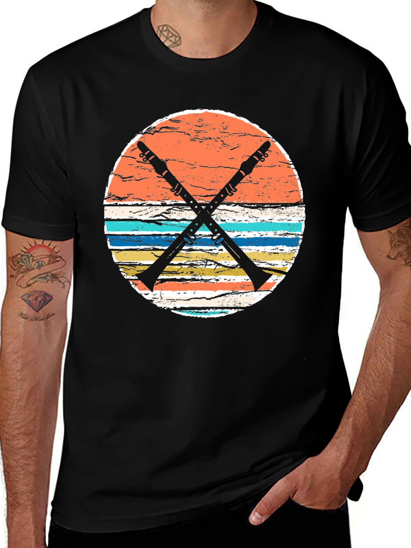 Retro Clarinet T-Shirt - Musical Instrument Design