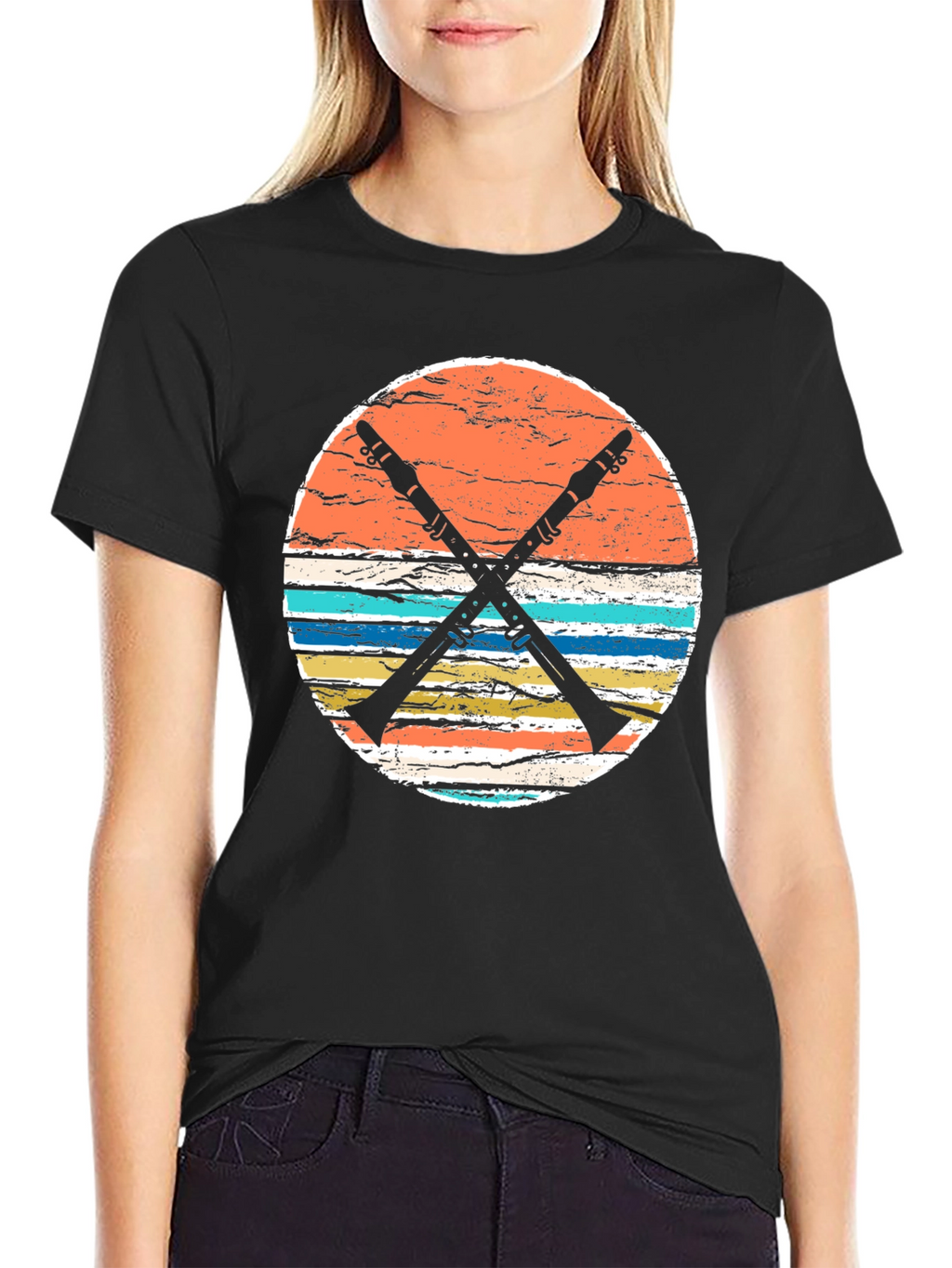Retro Clarinet T-Shirt - Musical Instrument Design