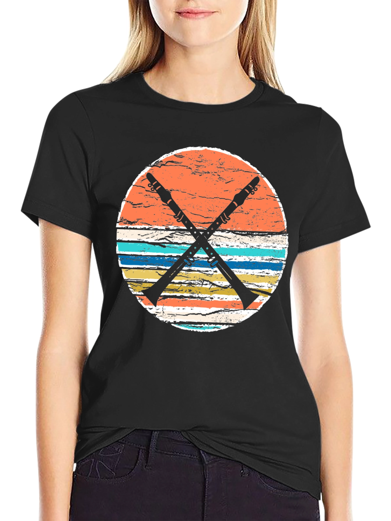 Retro Clarinet T-Shirt - Musical Instrument Design