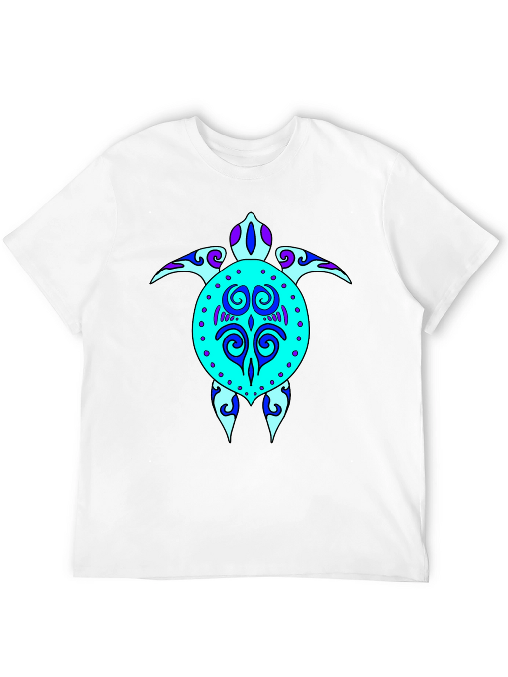 Turtle Graphic Tee - Stylish Black Cotton T-Shirt