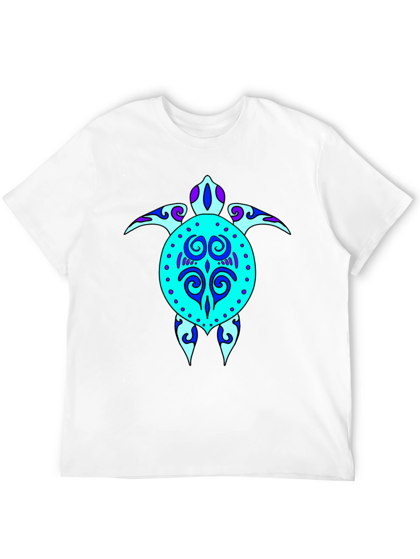 Turtle Graphic Tee - Stylish Black Cotton T-Shirt