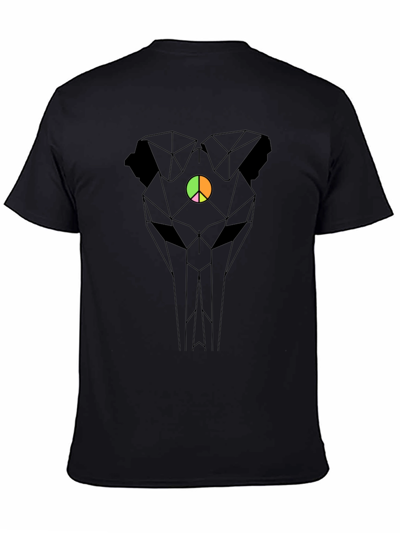 Geometric Dog Peace Sign T-Shirt