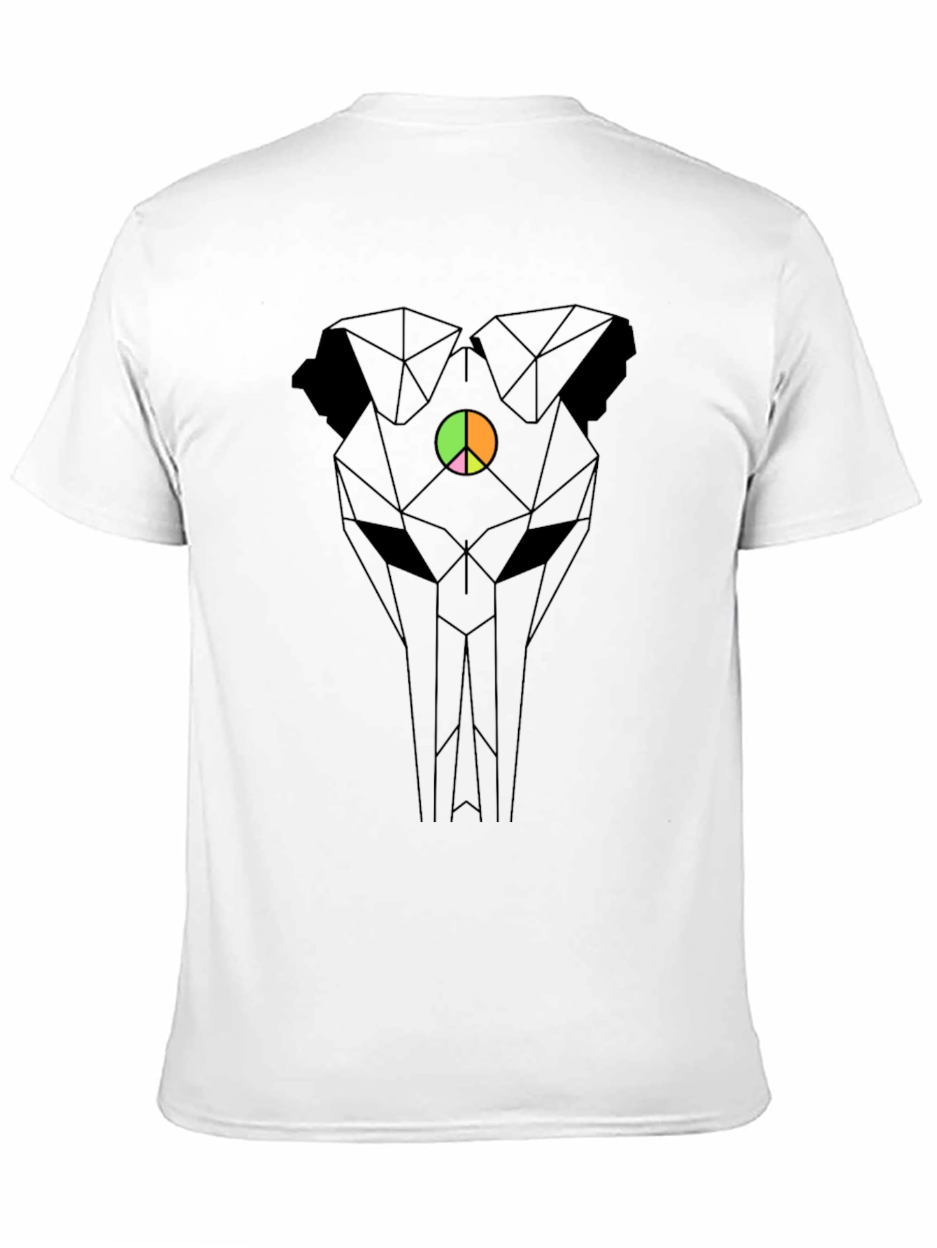 Geometric Dog Peace Sign T-Shirt