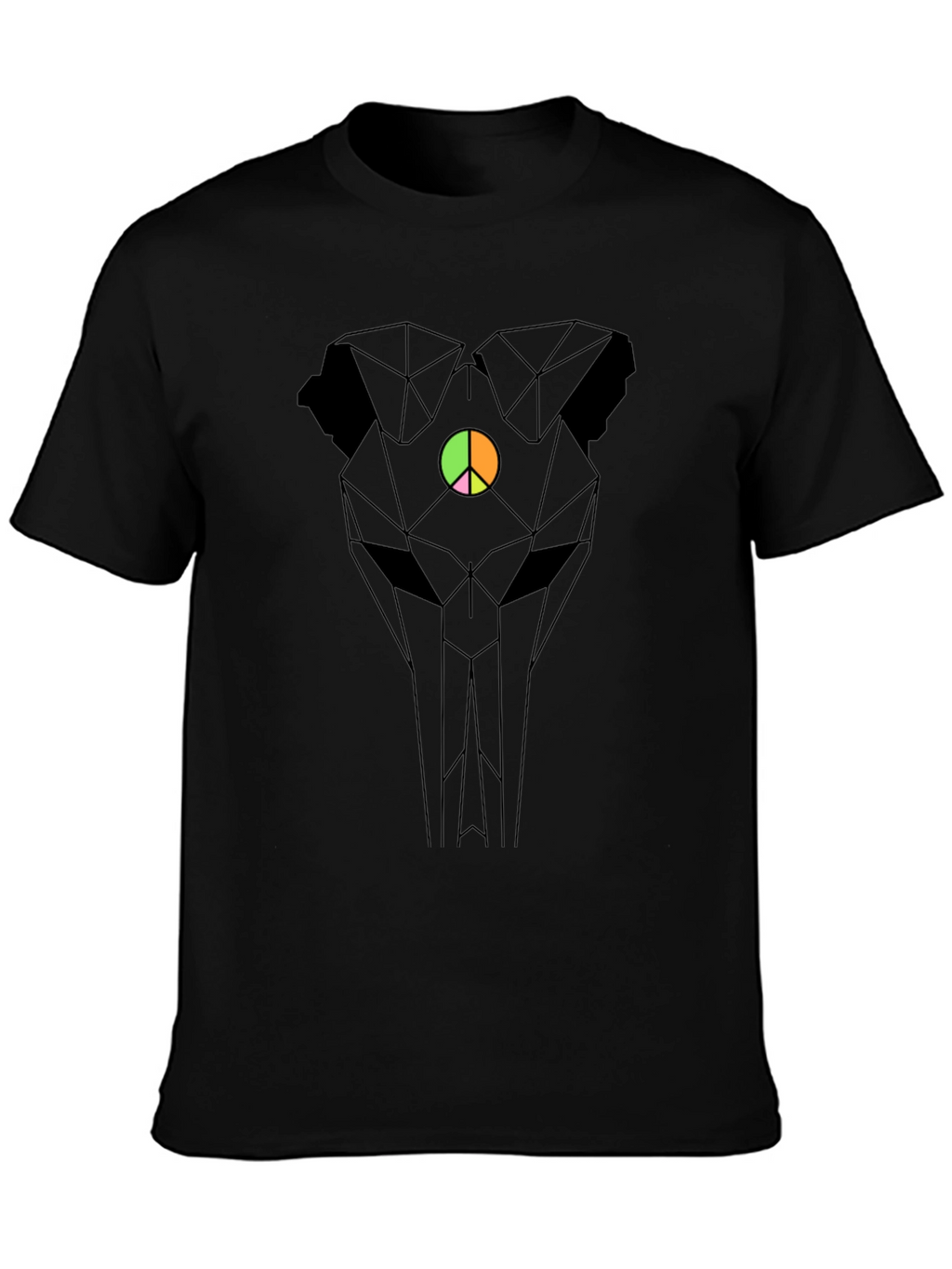 Geometric Dog Peace Sign T-Shirt