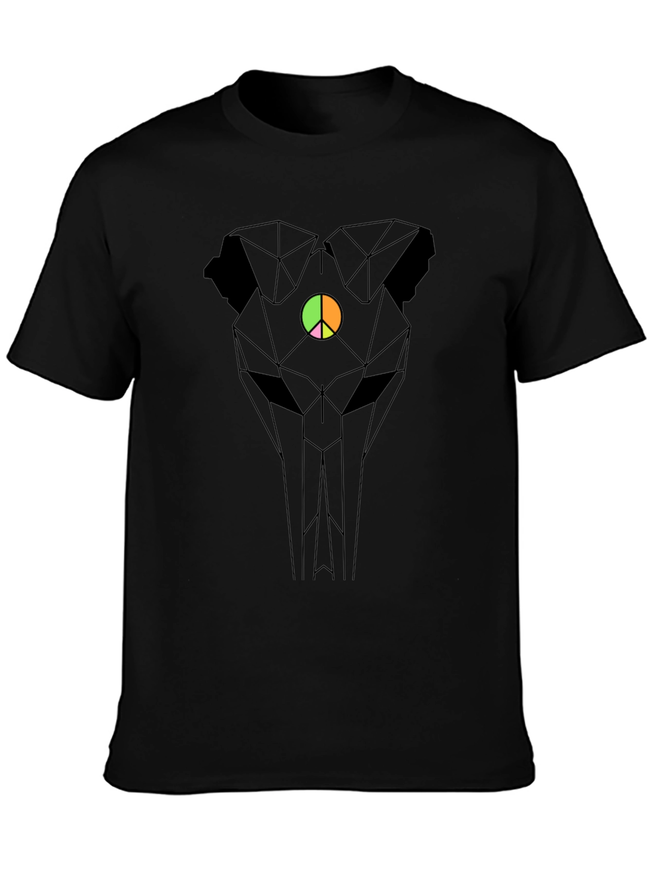 Geometric Dog Peace Sign T-Shirt