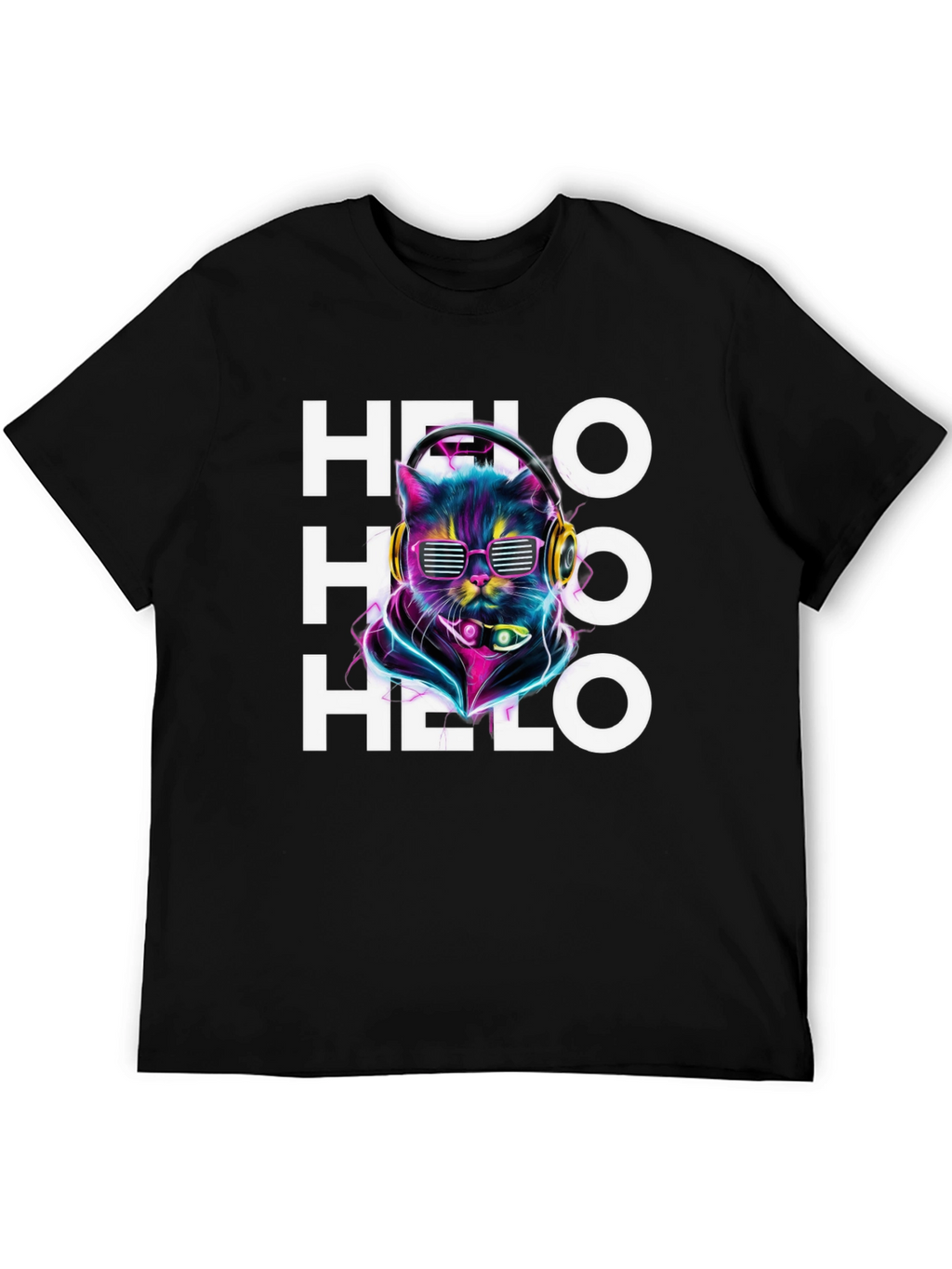 Cool Cat DJ T-Shirt - Hello Graphic Tee