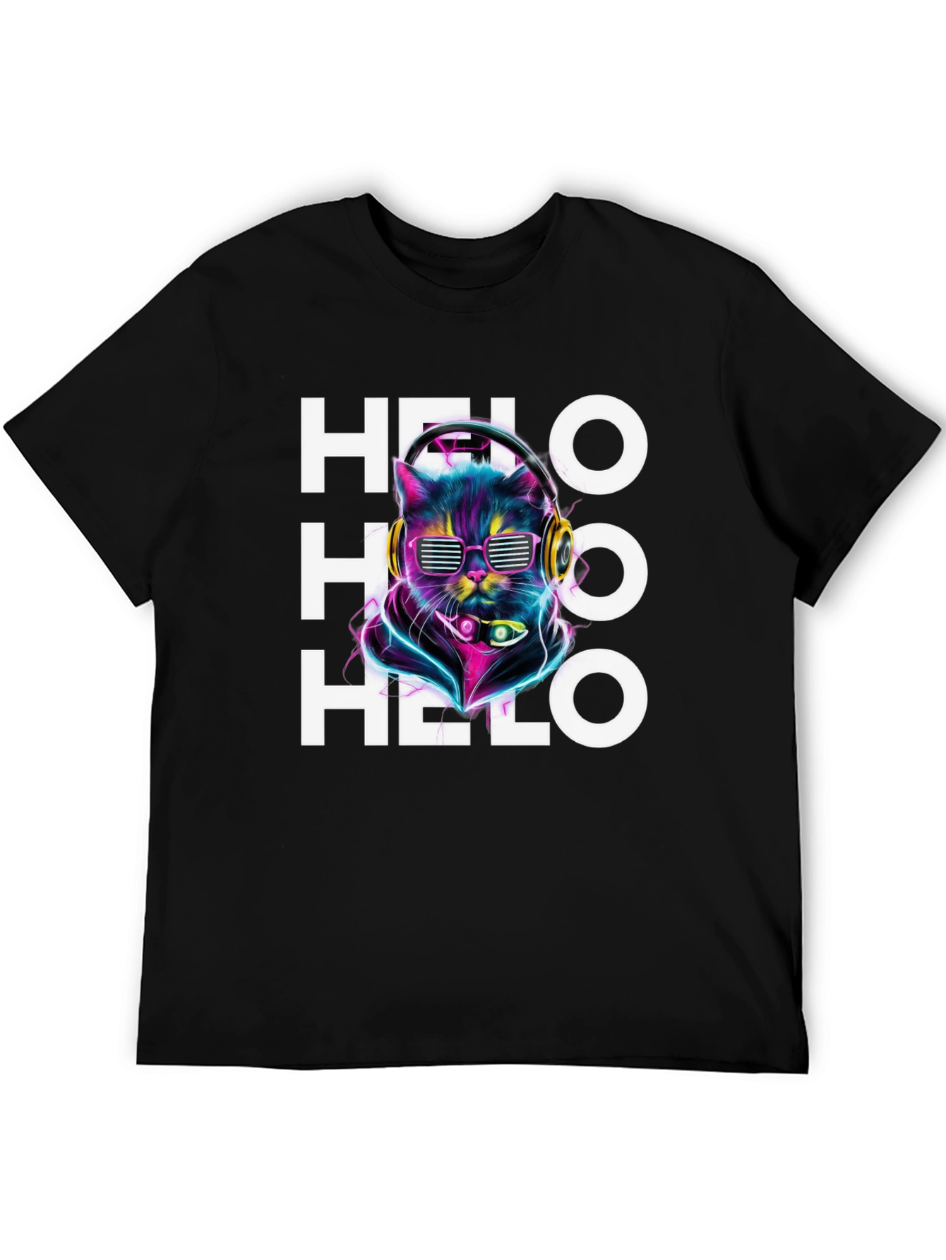 Cool Cat DJ T-Shirt - Hello Graphic Tee