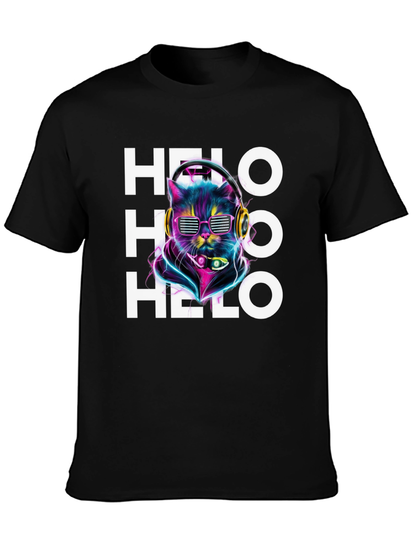 Cool Cat DJ T-Shirt - Hello Graphic Tee