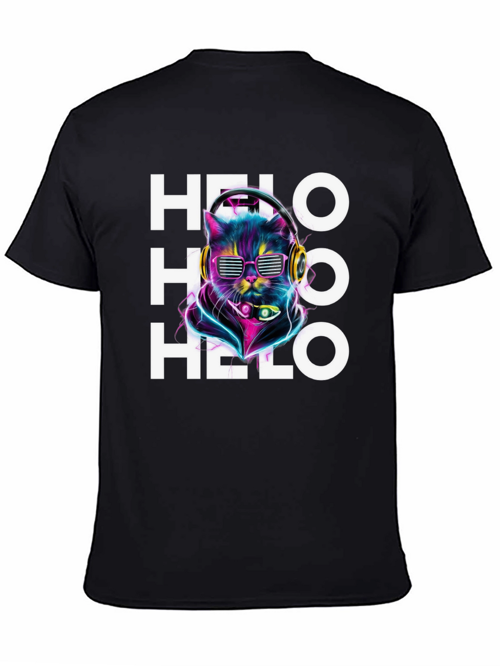 Cool Cat DJ T-Shirt - Hello Graphic Tee