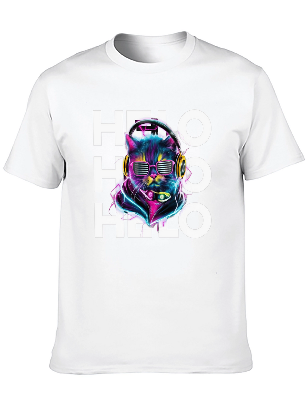Cool Cat DJ T-Shirt - Hello Graphic Tee