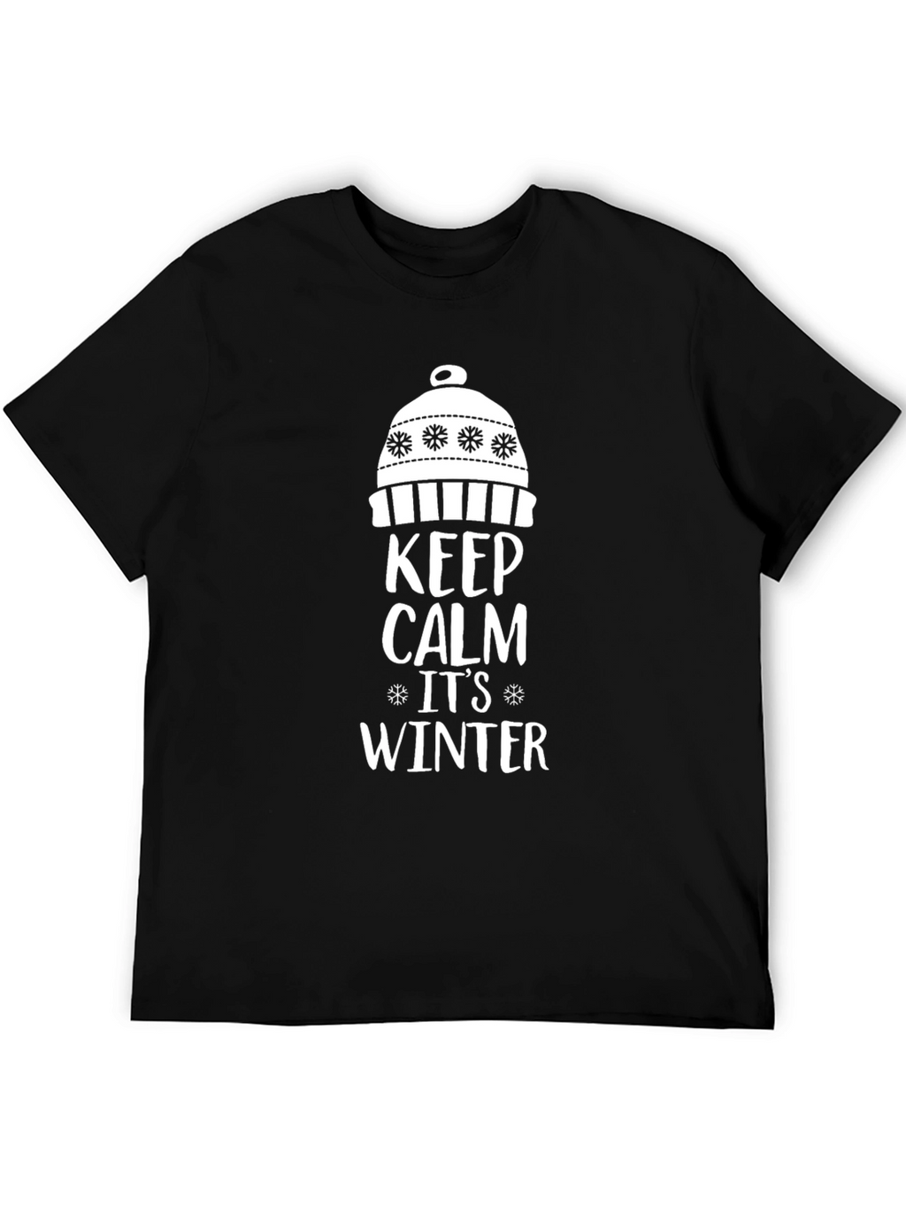 Keep Calm Its Winter Black T-Shirt