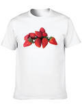 Strawberry Fruit Print T-Shirt