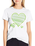 Heart Scribble Black T-Shirt