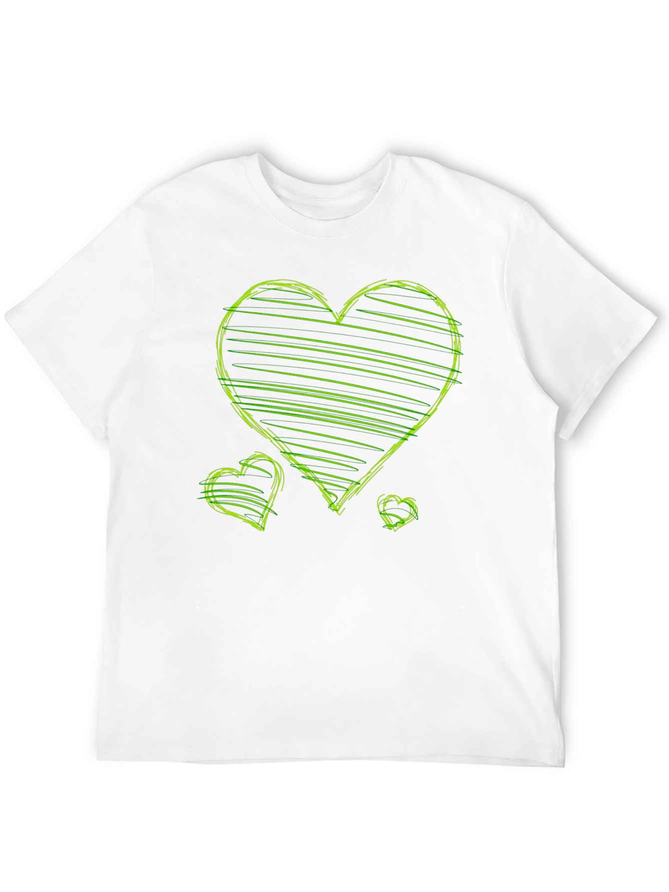 Heart Scribble Black T-Shirt
