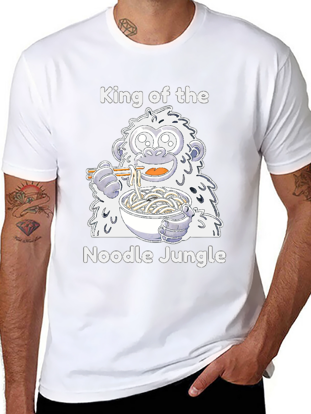 Noodle Jungle T-Shirt - Cute Yeti Ramen Lover Tee