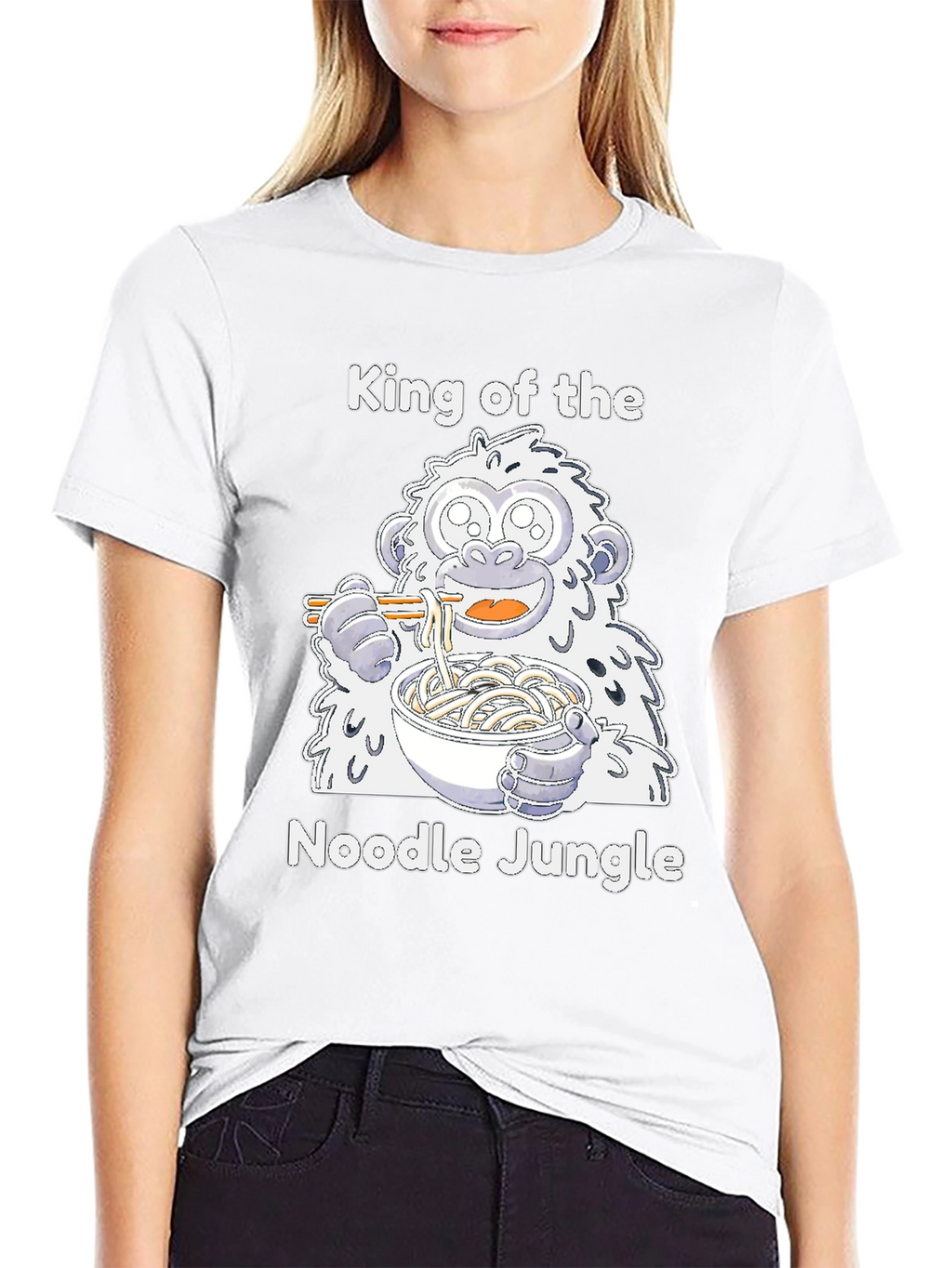 Noodle Jungle T-Shirt - Cute Yeti Ramen Lover Tee