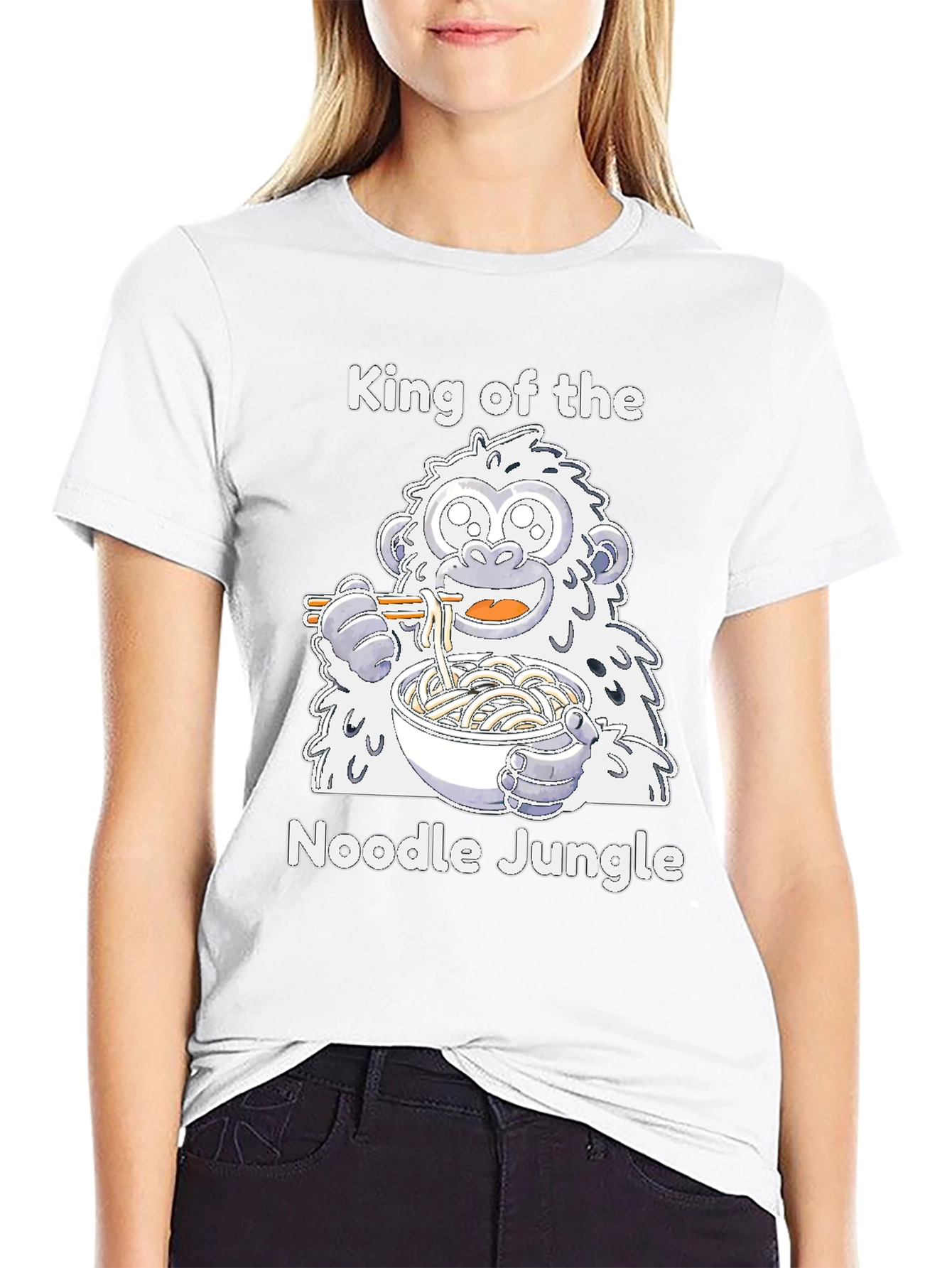 Noodle Jungle T-Shirt - Cute Yeti Ramen Lover Tee
