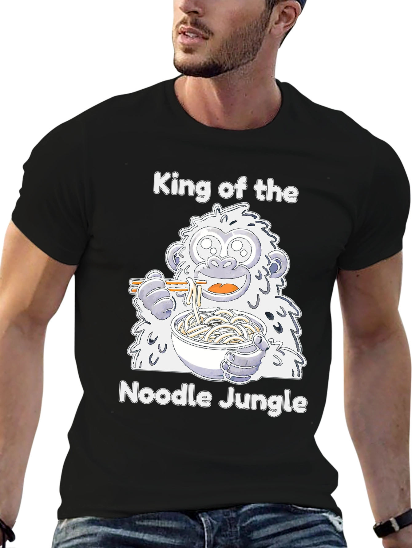 Noodle Jungle T-Shirt - Cute Yeti Ramen Lover Tee