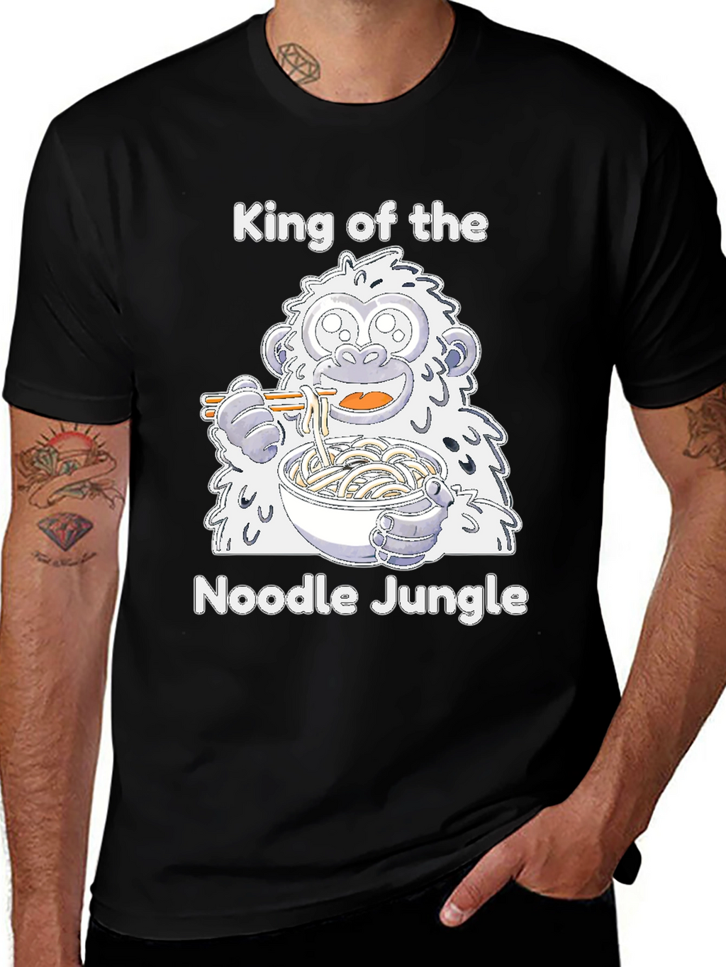 Noodle Jungle T-Shirt - Cute Yeti Ramen Lover Tee