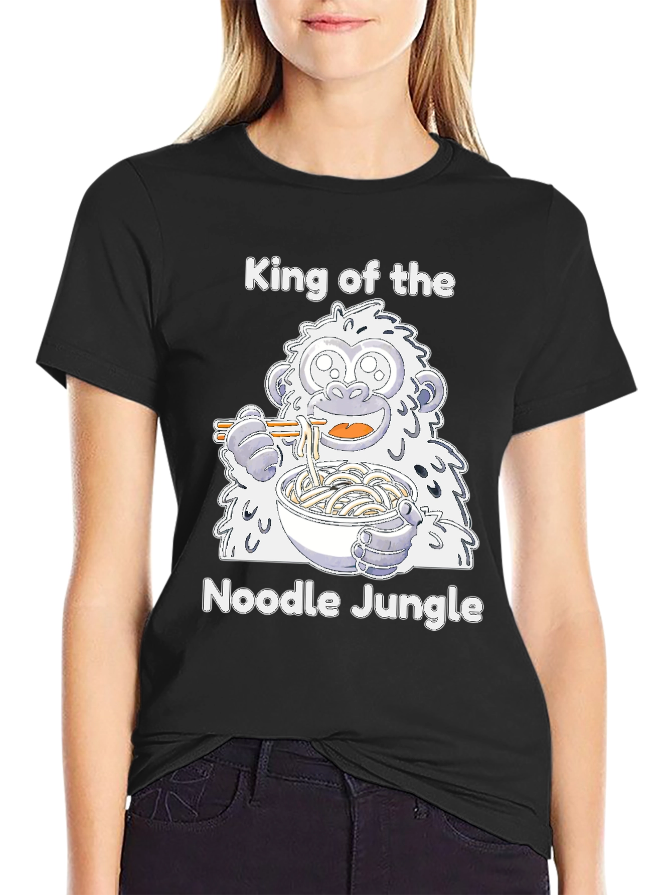 Noodle Jungle T-Shirt - Cute Yeti Ramen Lover Tee