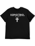 Black T-Shirt with Bold Graphic Cross