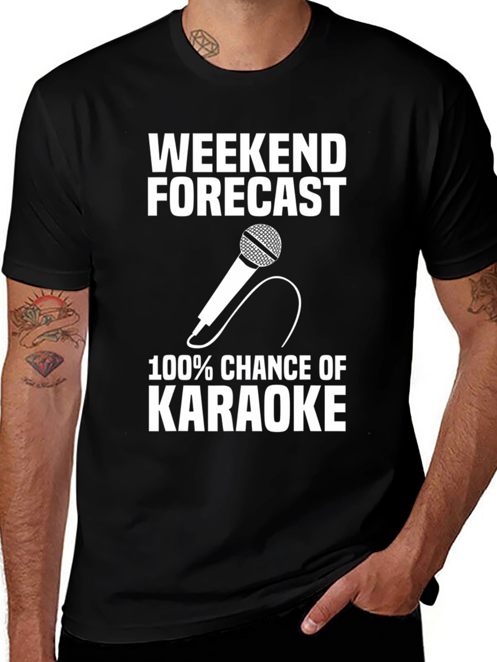Karaoke Weekend Forecast Graphic Tee