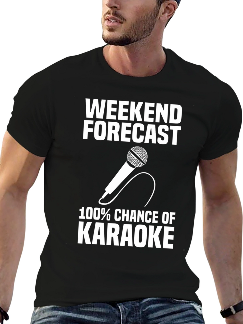 Karaoke Weekend Forecast Graphic Tee