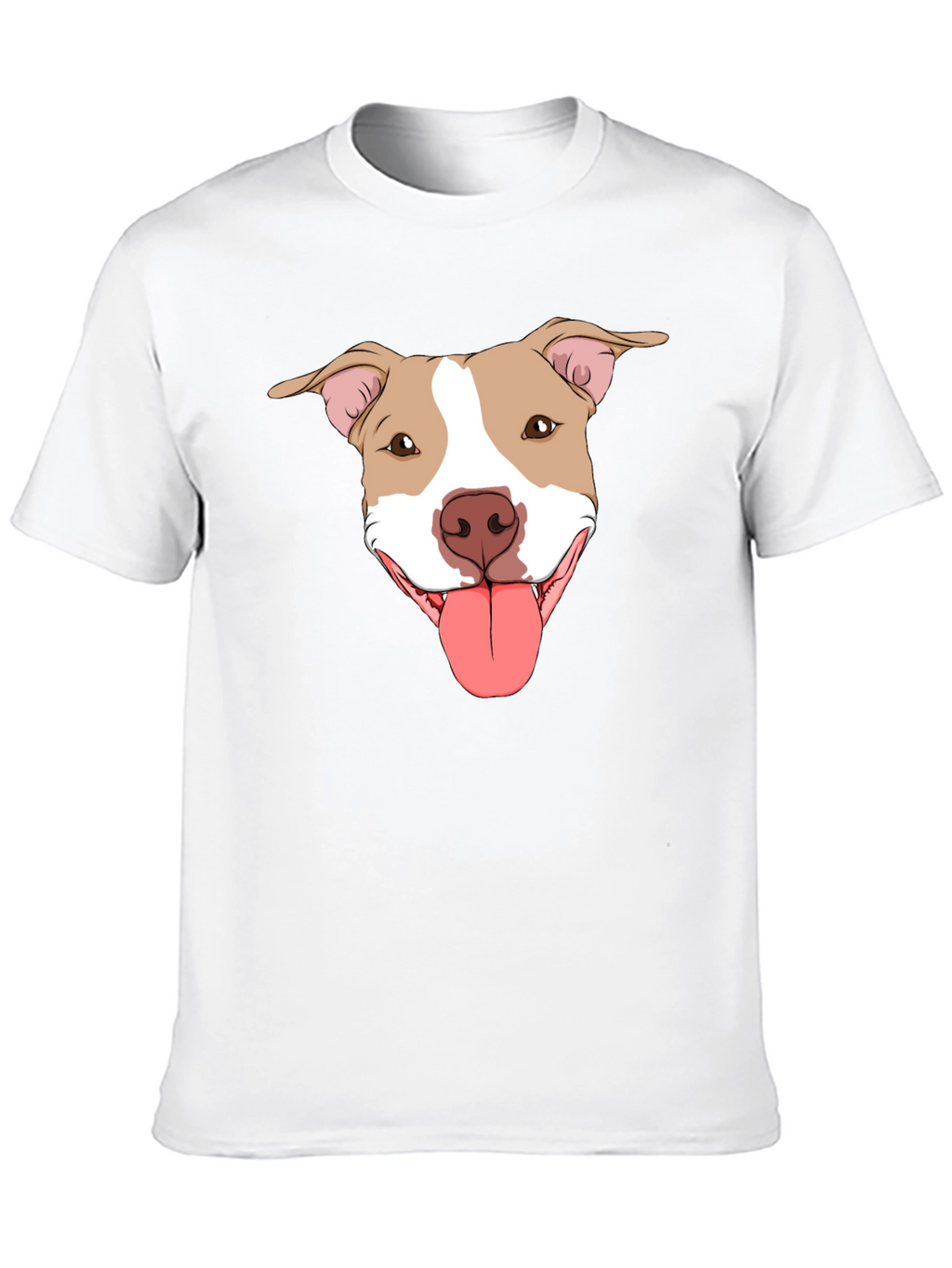 Pitbull Dog Graphic Tee -  Black Cotton T-Shirt