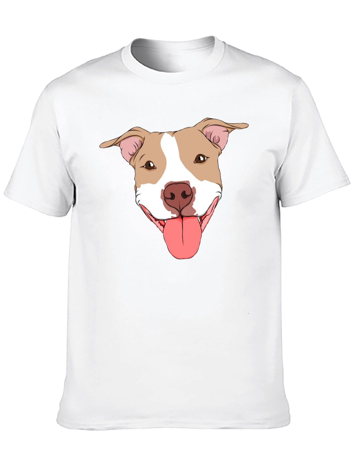 Pitbull Dog Graphic Tee -  Black Cotton T-Shirt