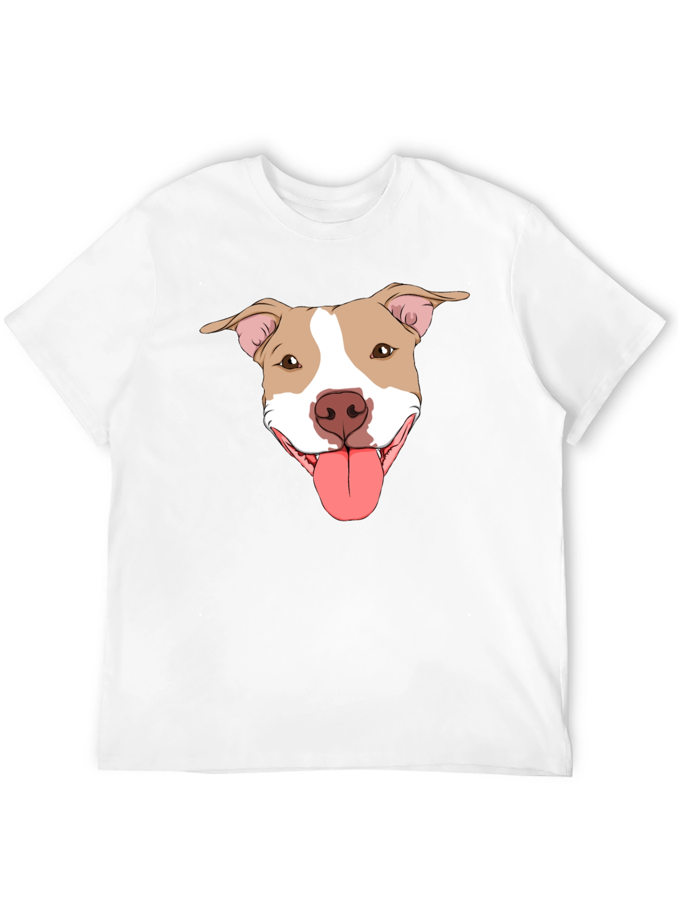 Pitbull Dog Graphic Tee -  Black Cotton T-Shirt