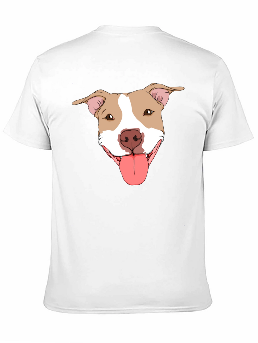 Pitbull Dog Graphic Tee -  Black Cotton T-Shirt