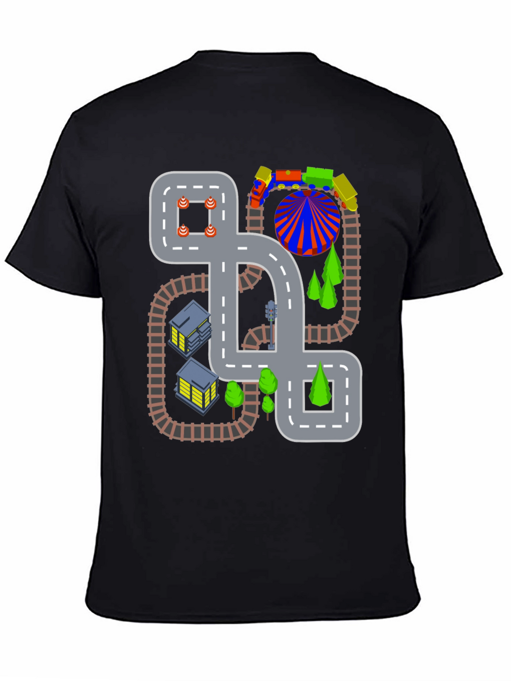 Road and Train Track T-Shirt