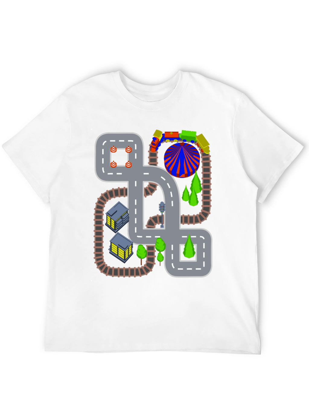 Road and Train Track T-Shirt