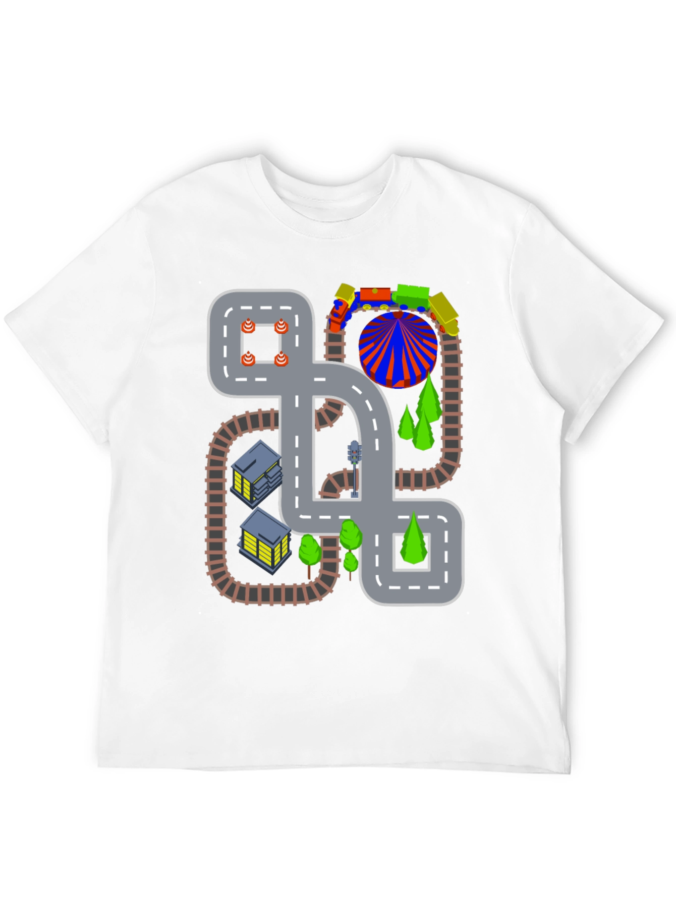 Road and Train Track T-Shirt