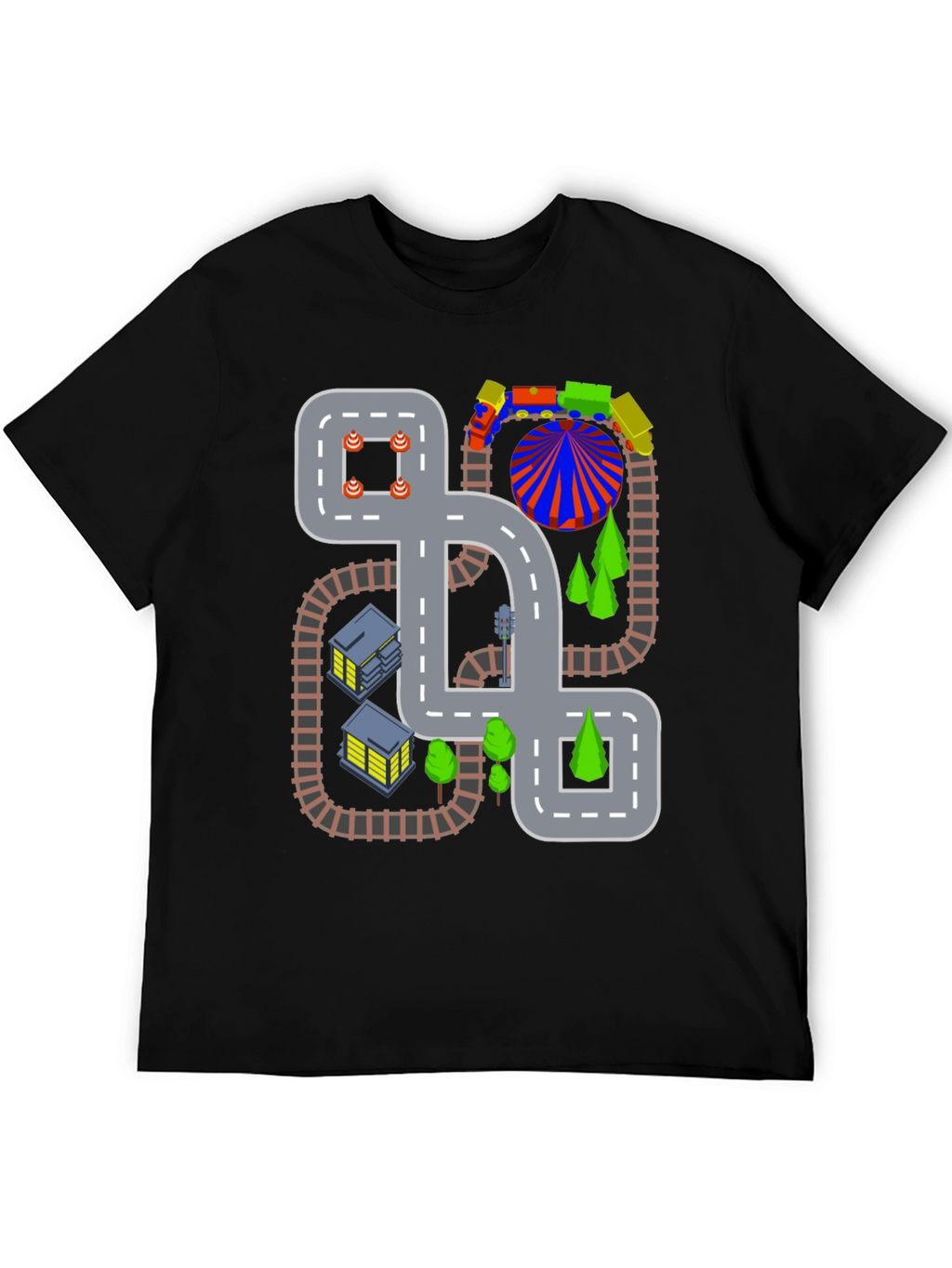 Road and Train Track T-Shirt