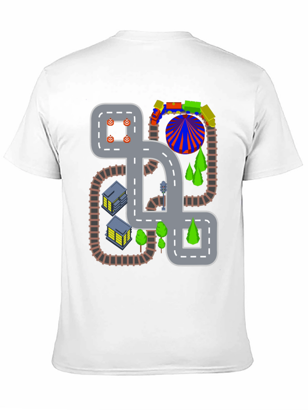 Road and Train Track T-Shirt