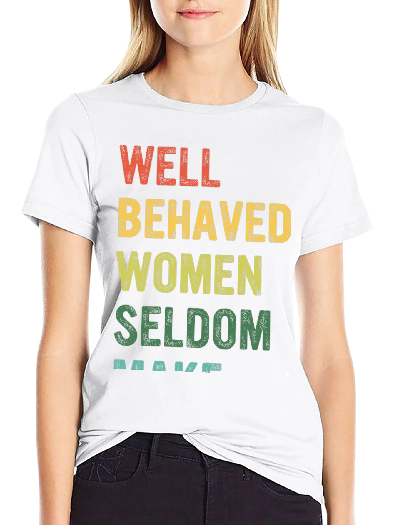 Well Behaved Women Graphic Tee - Black Cotton T-Shirt