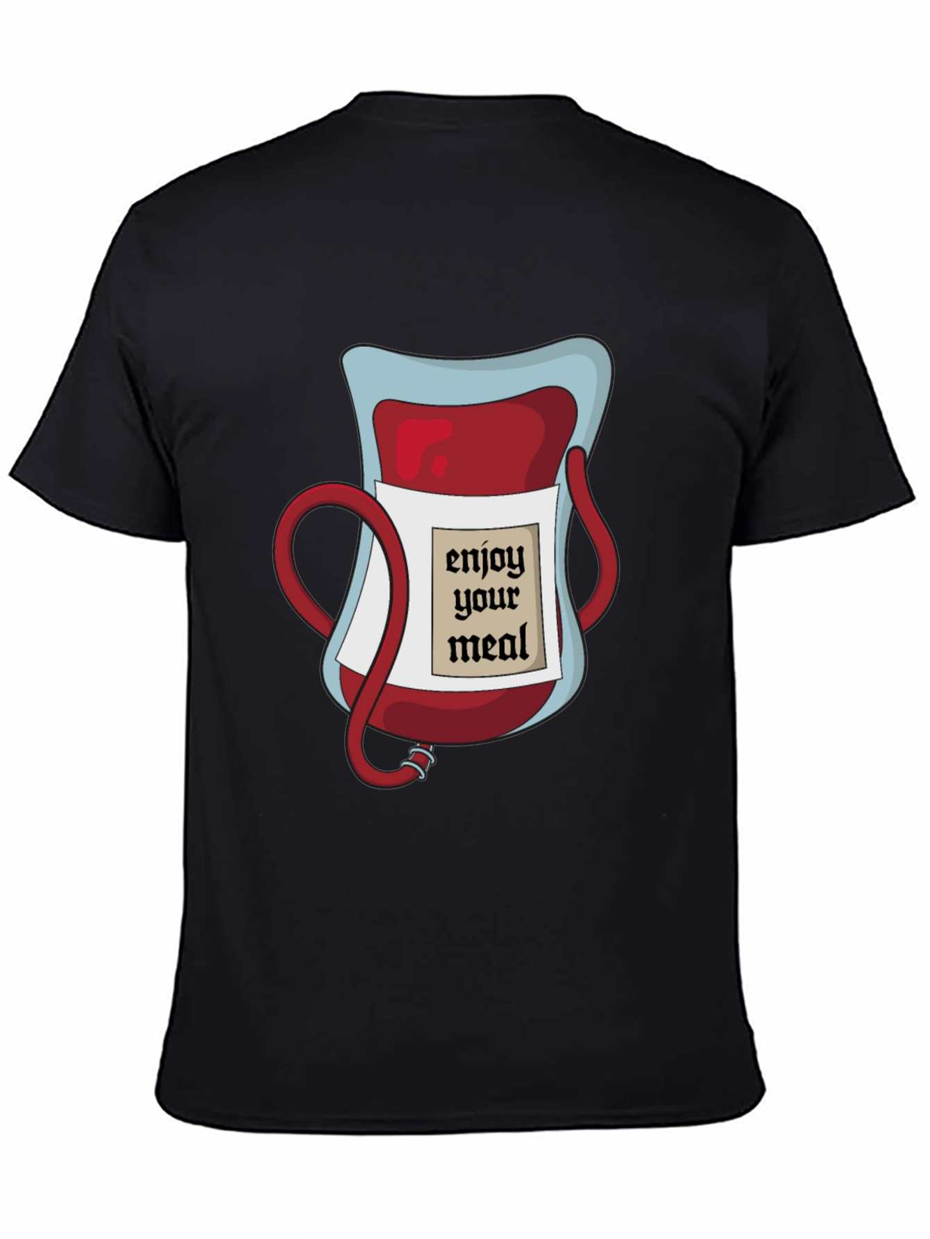 Enjoy Your Meal Graphic T-Shirt - Vampire Humor Tee