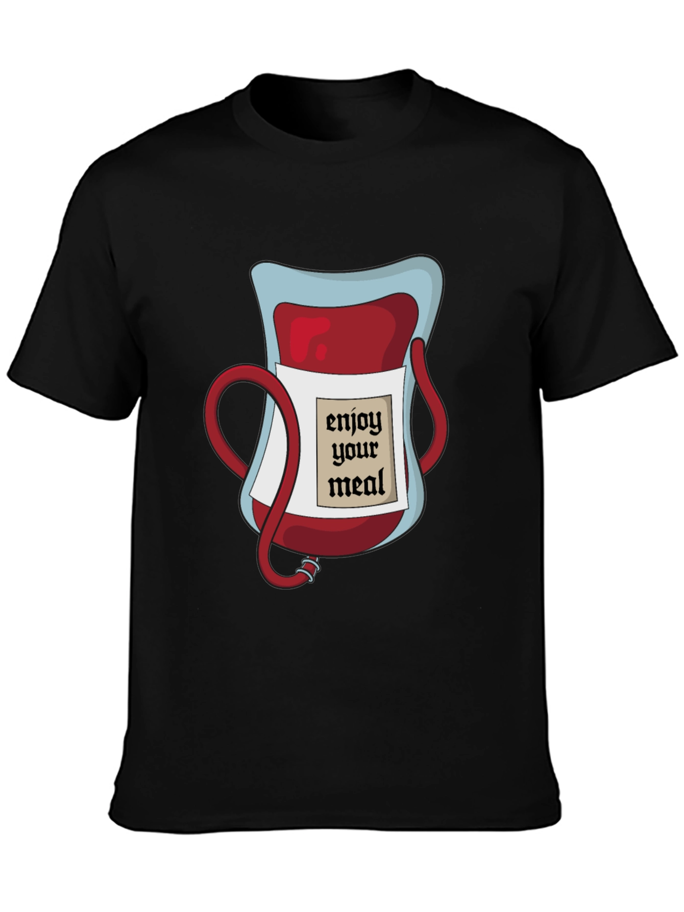 Enjoy Your Meal Graphic T-Shirt - Vampire Humor Tee