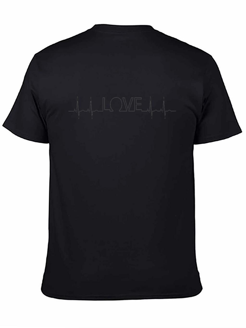 Love Heartbeat Graphic Tee - Stylish Black T-Shirt