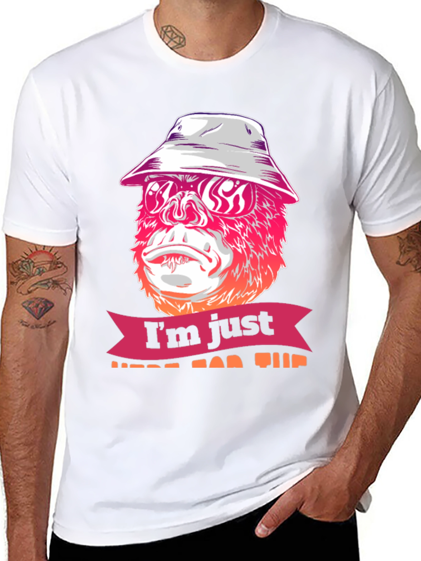 Cool Gorilla Tee: Im Just Here For This