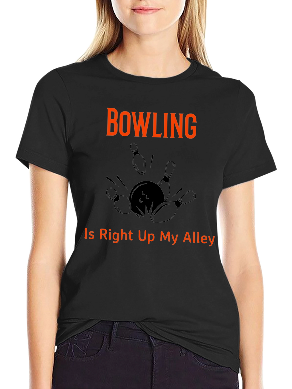 Bowling T-Shirt Right Up My Alley Graphic Tee